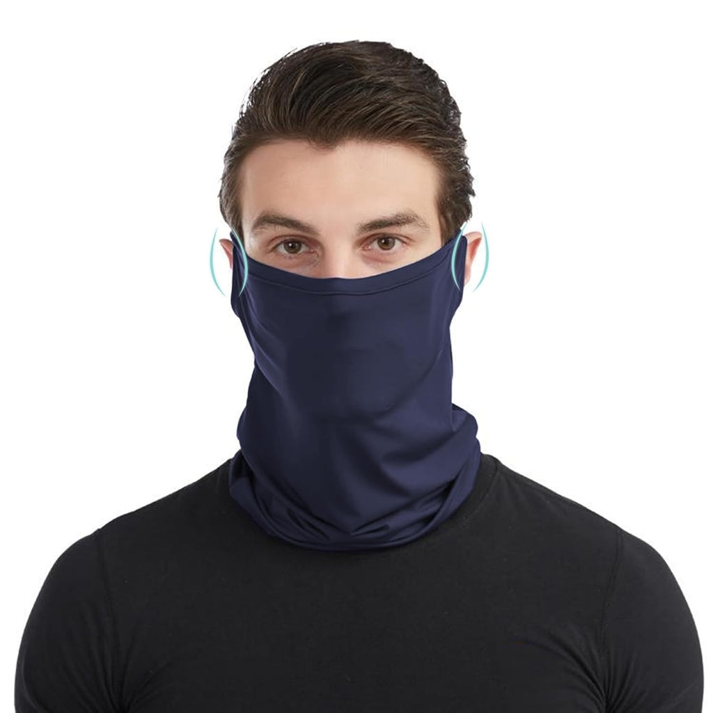 Faraday Gaiter with Silver Lining Fabric, 5G, RF Shielding WiFi Protection, Effective E/M*F Protection Hat. Head Neck Covering. (BLUE)