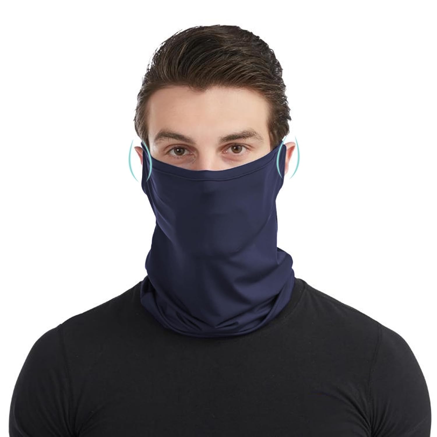 Faraday Gaiter with Silver Lining Fabric, 5G, RF Shielding WiFi Protection, Effective E/M*F Protection Hat. Head Neck Covering. (BLUE)