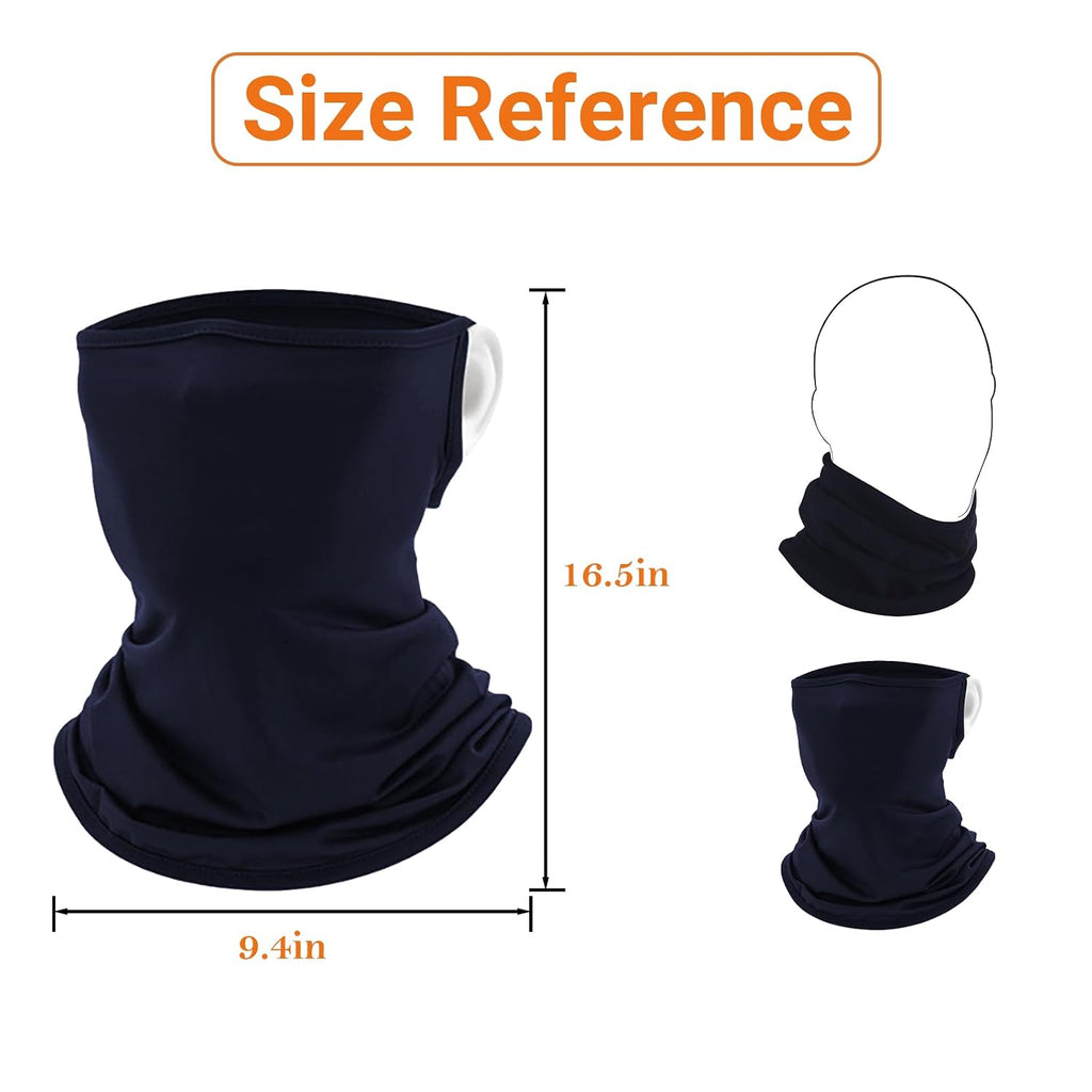 Faraday Gaiter with Silver Lining Fabric, 5G, RF Shielding WiFi Protection, Effective E/M*F Protection Hat. Head Neck Covering. (BLUE)