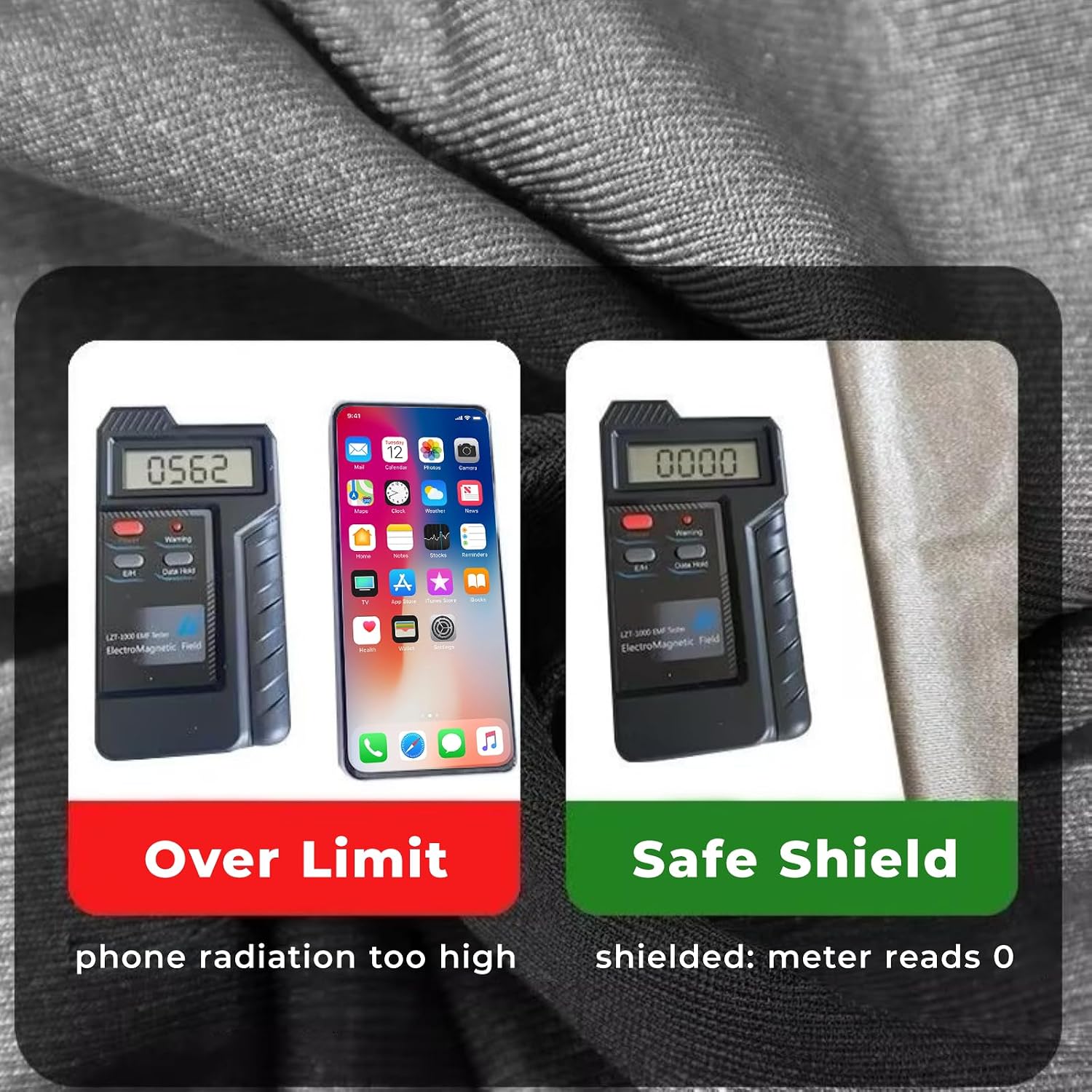 Faraday Gaiter with Silver Lining Fabric, 5G, RF Shielding WiFi Protection, Effective E/M*F Protection Hat. Head Neck Covering. (BLUE)